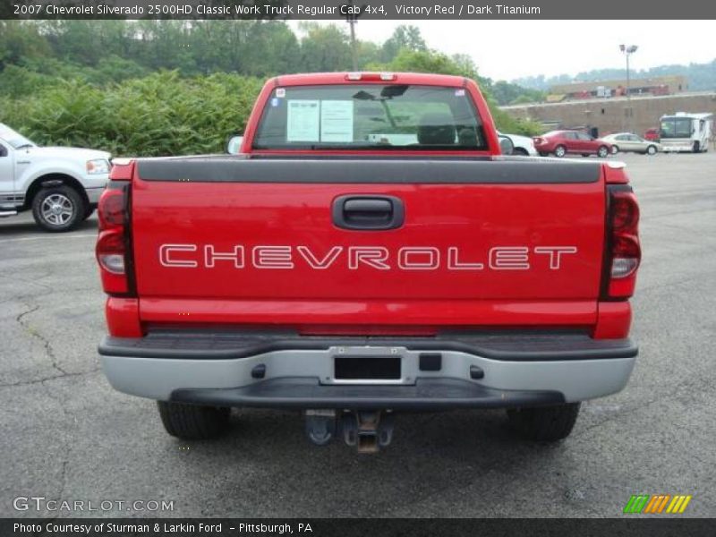 Victory Red / Dark Titanium 2007 Chevrolet Silverado 2500HD Classic Work Truck Regular Cab 4x4
