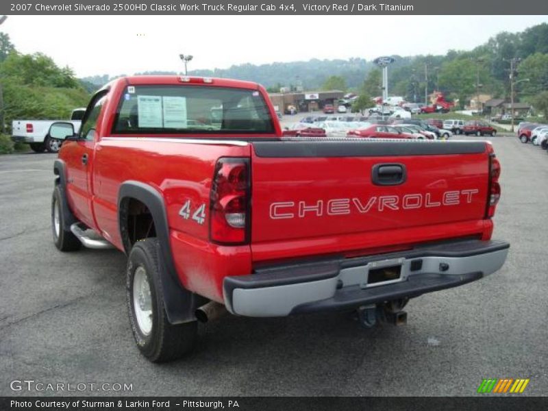 Victory Red / Dark Titanium 2007 Chevrolet Silverado 2500HD Classic Work Truck Regular Cab 4x4