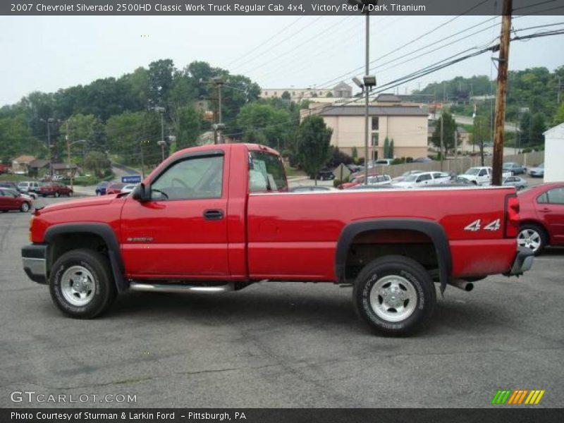 Victory Red / Dark Titanium 2007 Chevrolet Silverado 2500HD Classic Work Truck Regular Cab 4x4
