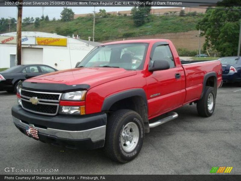 Victory Red / Dark Titanium 2007 Chevrolet Silverado 2500HD Classic Work Truck Regular Cab 4x4