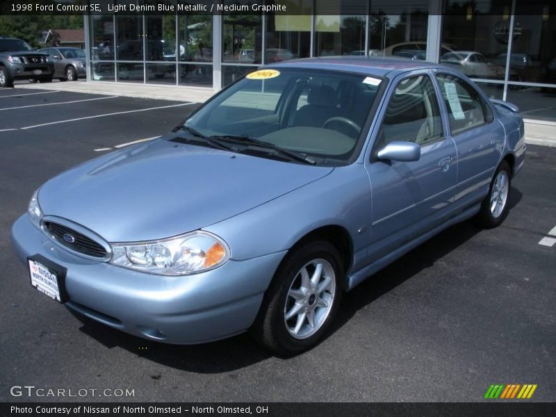Light Denim Blue Metallic / Medium Graphite 1998 Ford Contour SE
