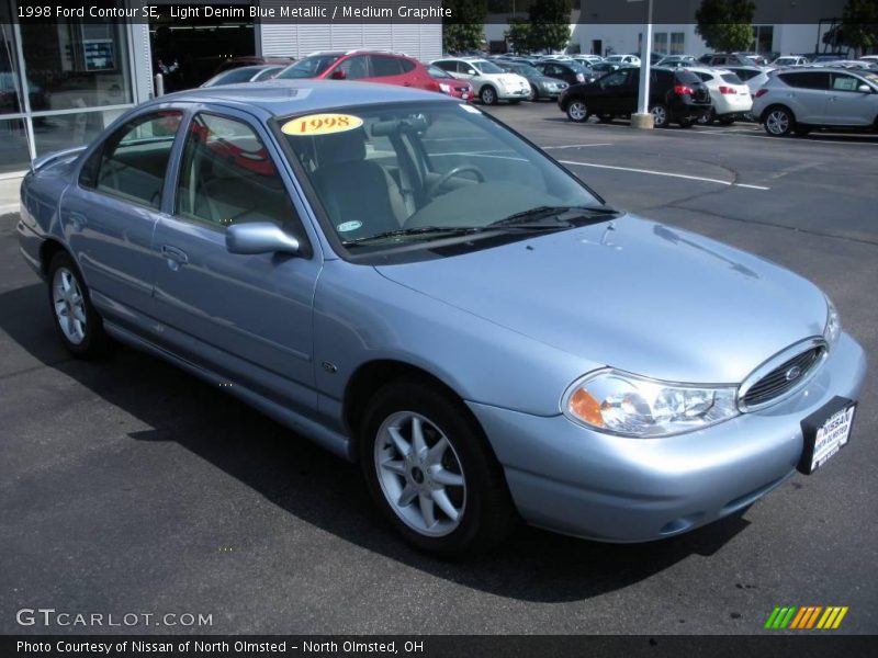 Light Denim Blue Metallic / Medium Graphite 1998 Ford Contour SE