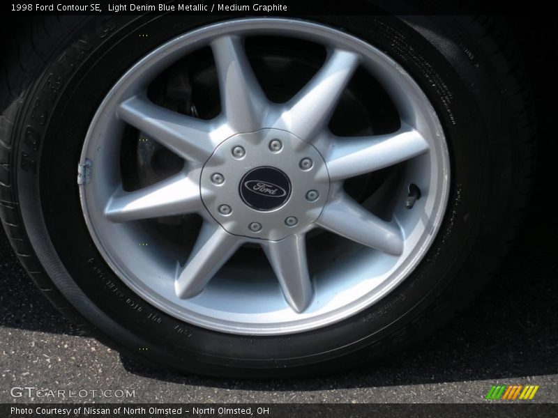 Light Denim Blue Metallic / Medium Graphite 1998 Ford Contour SE