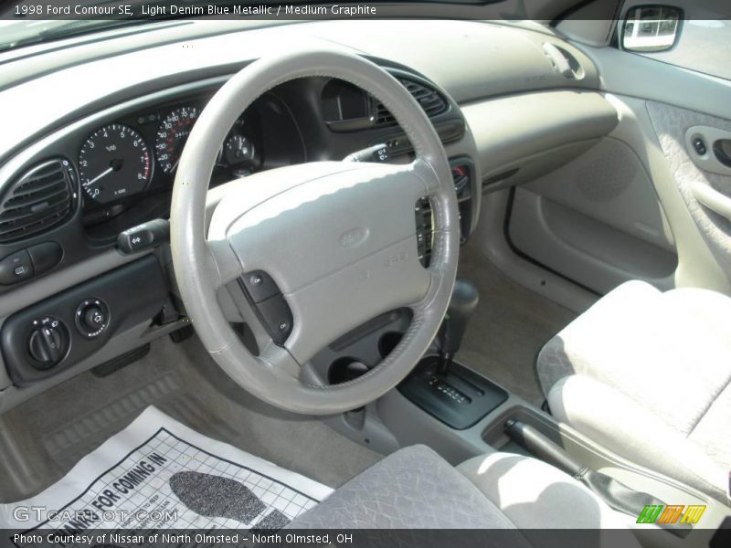 Light Denim Blue Metallic / Medium Graphite 1998 Ford Contour SE