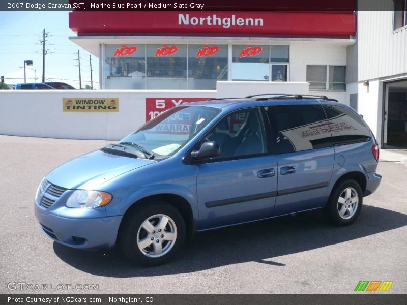 Marine Blue Pearl / Medium Slate Gray 2007 Dodge Caravan SXT