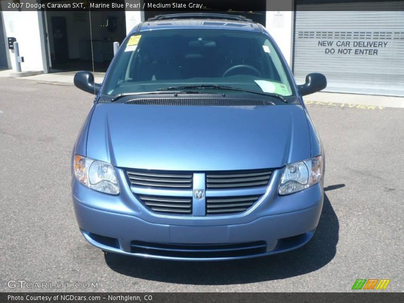 Marine Blue Pearl / Medium Slate Gray 2007 Dodge Caravan SXT