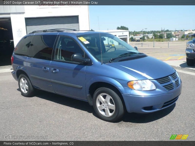 Marine Blue Pearl / Medium Slate Gray 2007 Dodge Caravan SXT