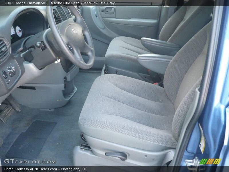 Marine Blue Pearl / Medium Slate Gray 2007 Dodge Caravan SXT