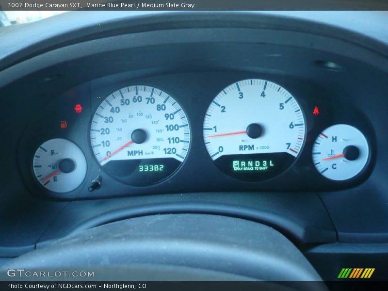 Marine Blue Pearl / Medium Slate Gray 2007 Dodge Caravan SXT