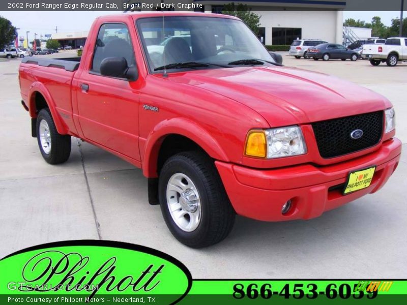 Bright Red / Dark Graphite 2002 Ford Ranger Edge Regular Cab