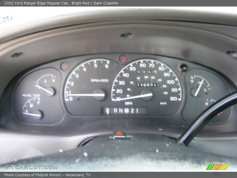 Bright Red / Dark Graphite 2002 Ford Ranger Edge Regular Cab