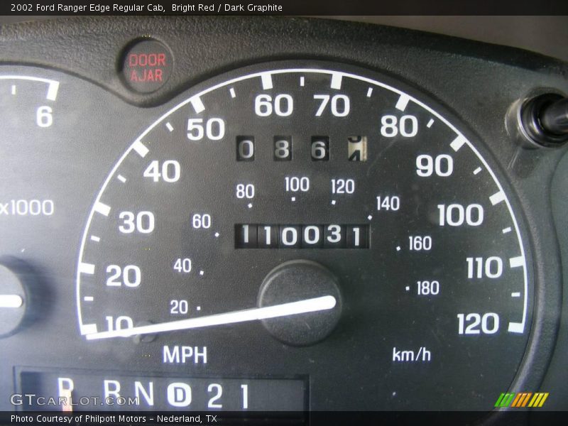 Bright Red / Dark Graphite 2002 Ford Ranger Edge Regular Cab