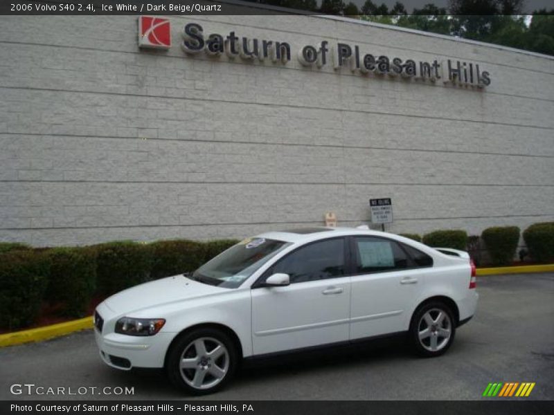 Ice White / Dark Beige/Quartz 2006 Volvo S40 2.4i