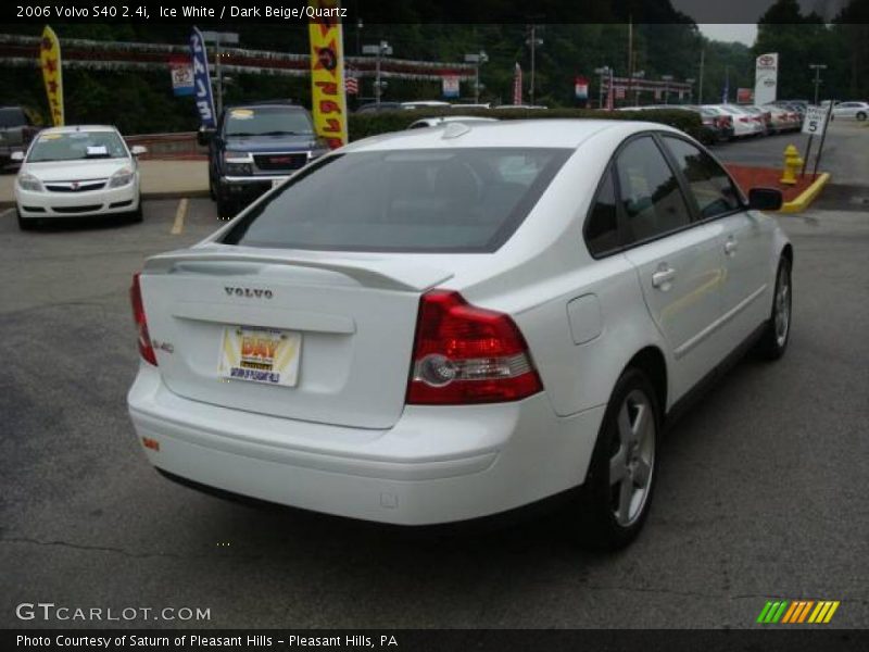 Ice White / Dark Beige/Quartz 2006 Volvo S40 2.4i