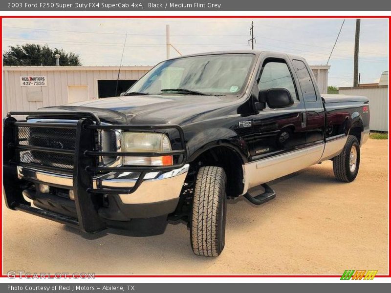 Black / Medium Flint Grey 2003 Ford F250 Super Duty FX4 SuperCab 4x4