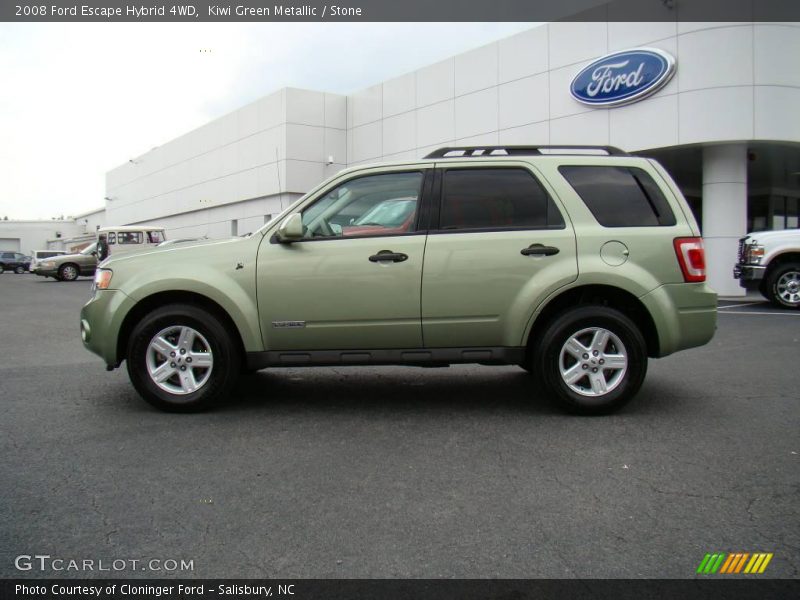 Kiwi Green Metallic / Stone 2008 Ford Escape Hybrid 4WD