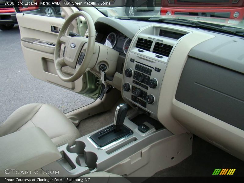 Kiwi Green Metallic / Stone 2008 Ford Escape Hybrid 4WD