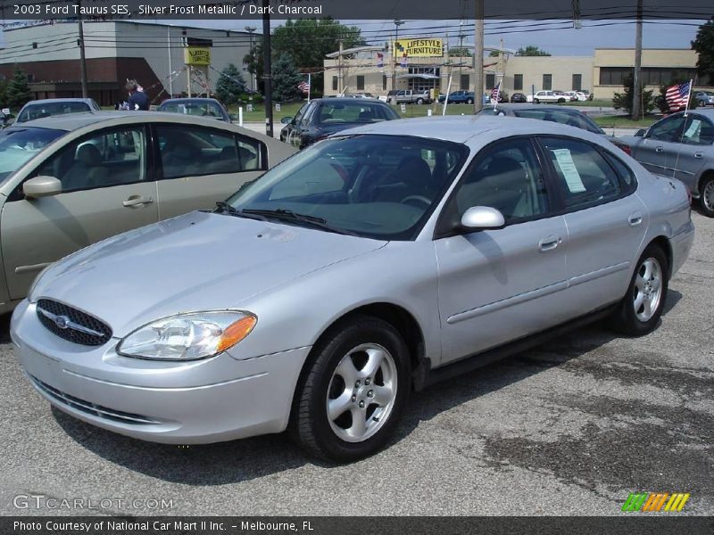 Silver Frost Metallic / Dark Charcoal 2003 Ford Taurus SES