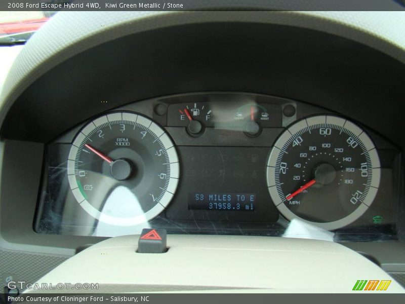 Kiwi Green Metallic / Stone 2008 Ford Escape Hybrid 4WD