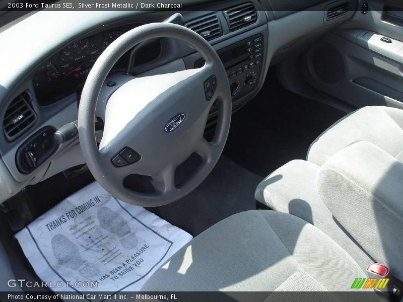 Silver Frost Metallic / Dark Charcoal 2003 Ford Taurus SES