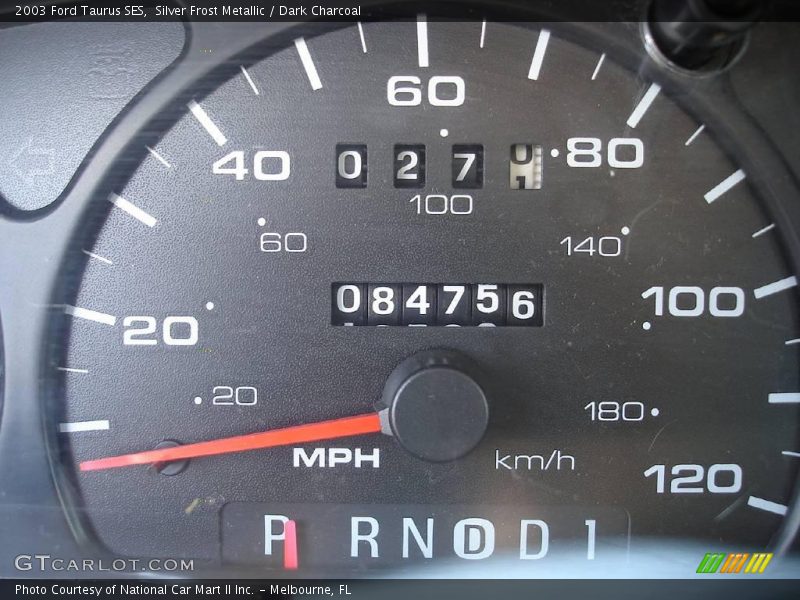 Silver Frost Metallic / Dark Charcoal 2003 Ford Taurus SES