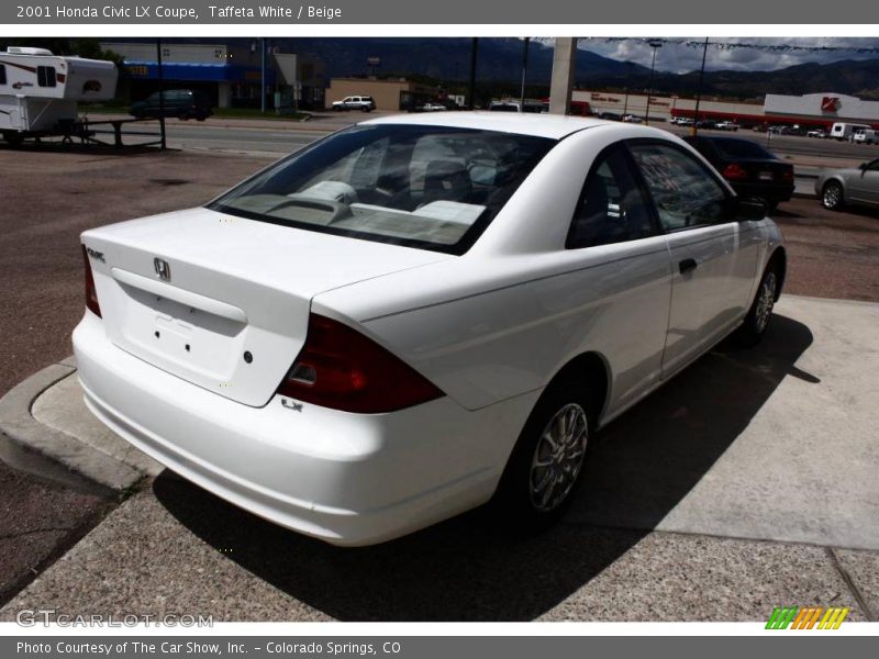 Taffeta White / Beige 2001 Honda Civic LX Coupe