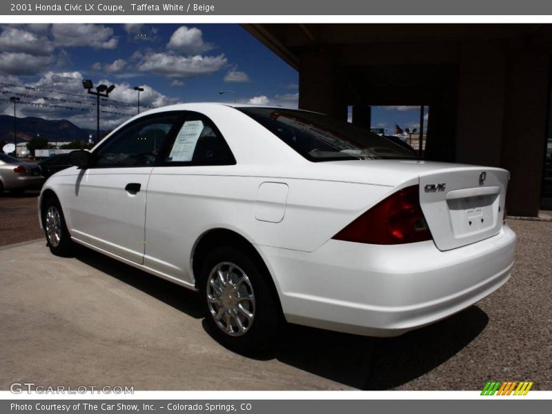 Taffeta White / Beige 2001 Honda Civic LX Coupe