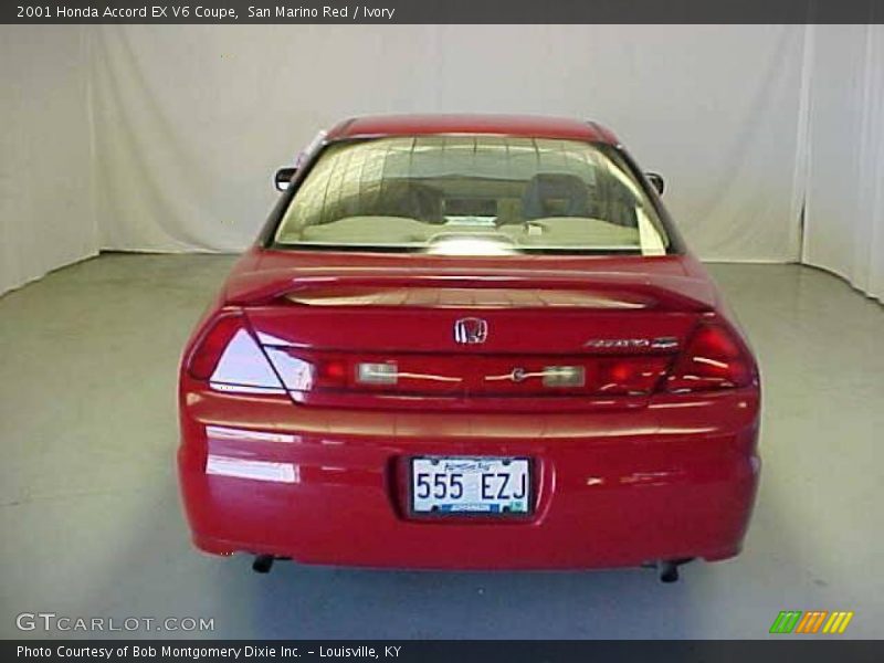 San Marino Red / Ivory 2001 Honda Accord EX V6 Coupe
