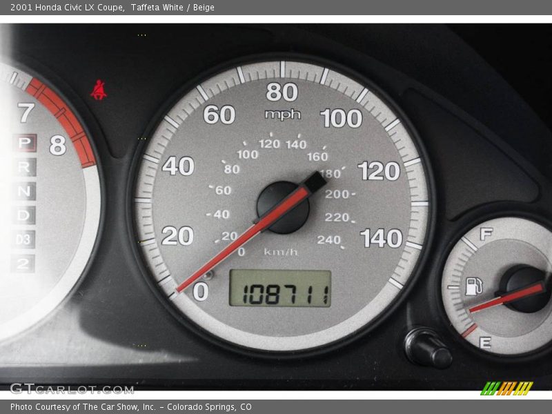 Taffeta White / Beige 2001 Honda Civic LX Coupe