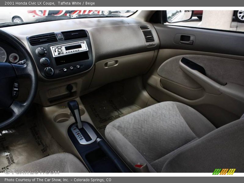 Taffeta White / Beige 2001 Honda Civic LX Coupe