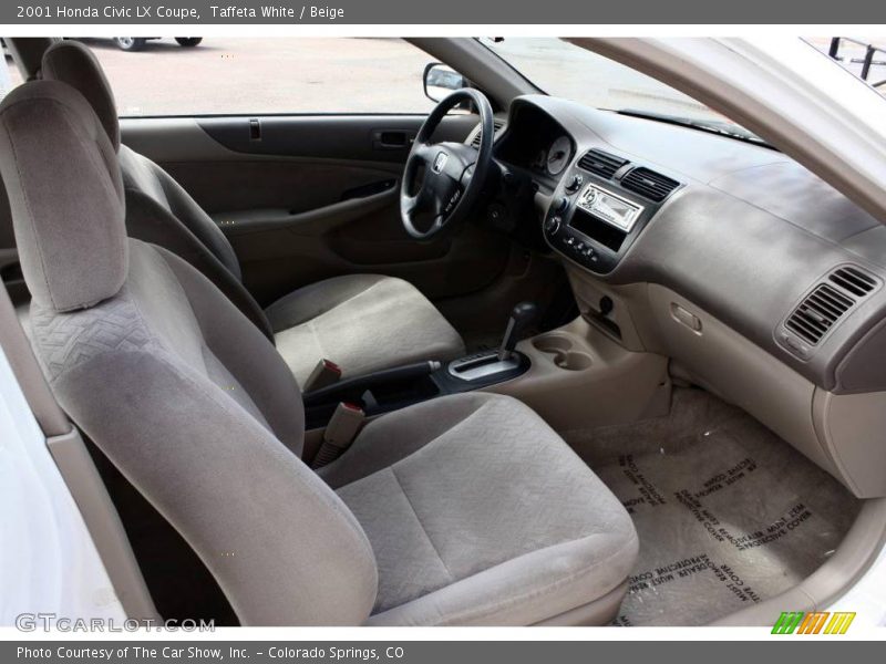 Taffeta White / Beige 2001 Honda Civic LX Coupe