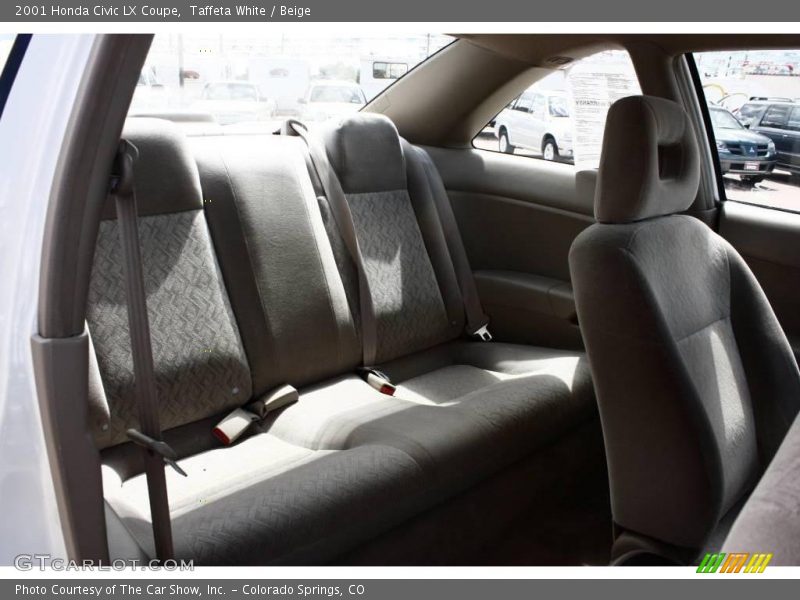Taffeta White / Beige 2001 Honda Civic LX Coupe