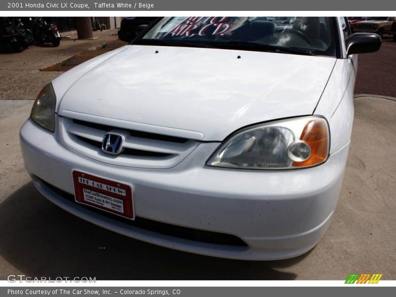 Taffeta White / Beige 2001 Honda Civic LX Coupe