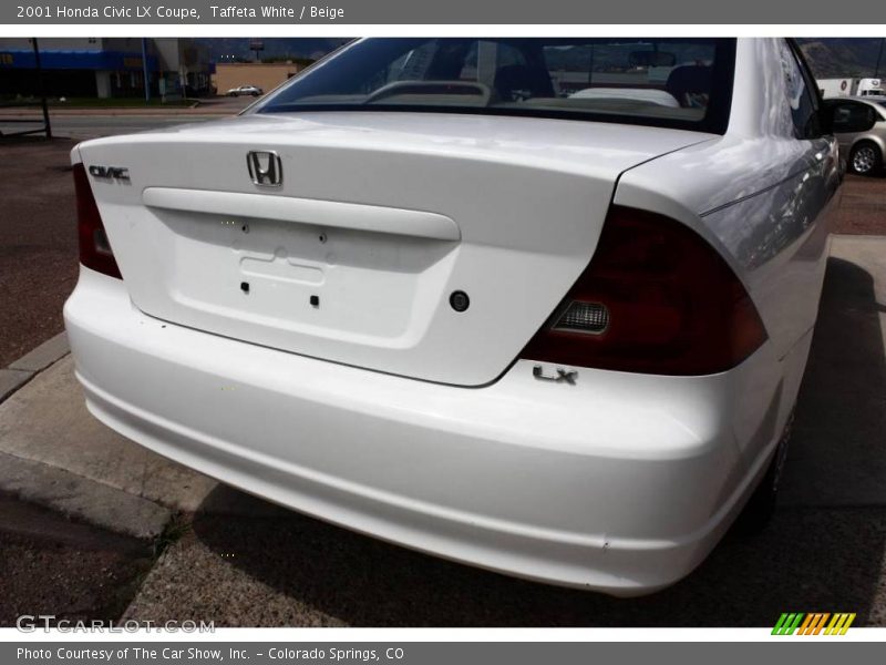 Taffeta White / Beige 2001 Honda Civic LX Coupe