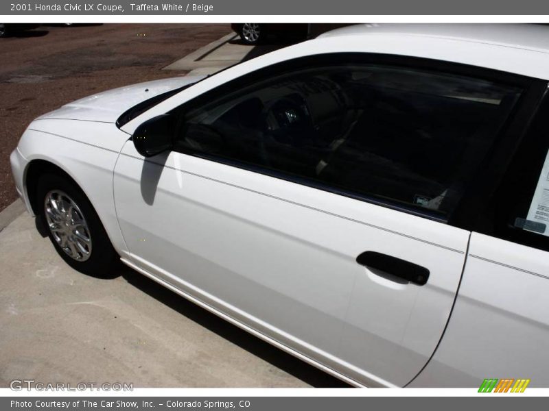 Taffeta White / Beige 2001 Honda Civic LX Coupe