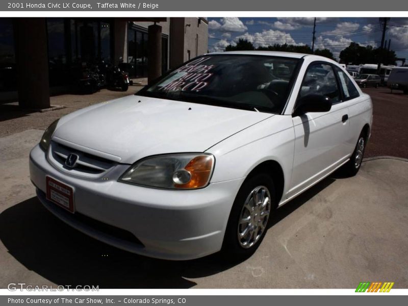 Taffeta White / Beige 2001 Honda Civic LX Coupe