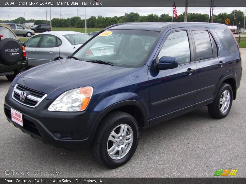 Eternal Blue Pearl / Black 2004 Honda CR-V EX 4WD