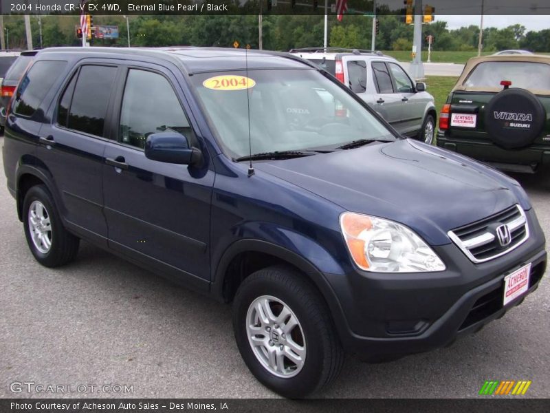 Eternal Blue Pearl / Black 2004 Honda CR-V EX 4WD