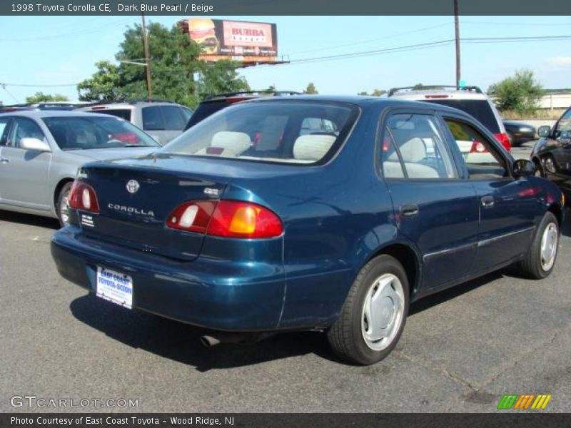 Dark Blue Pearl / Beige 1998 Toyota Corolla CE