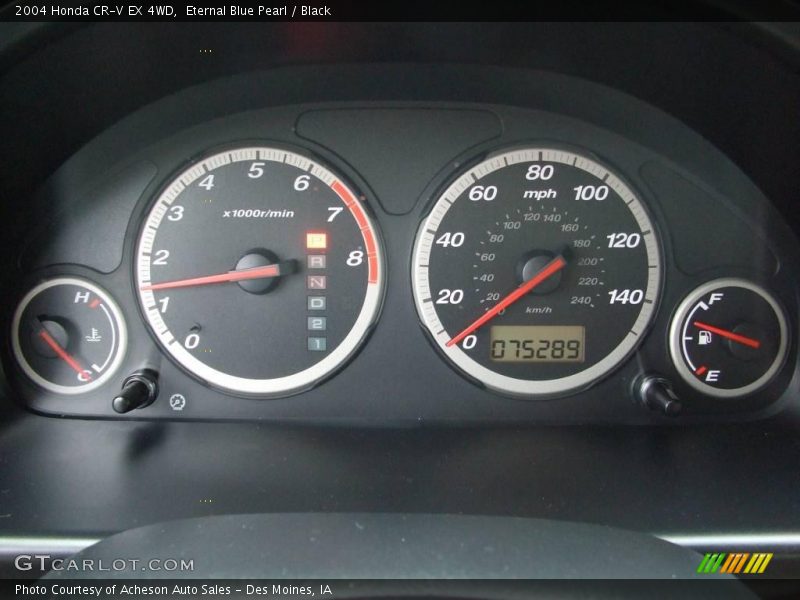 Eternal Blue Pearl / Black 2004 Honda CR-V EX 4WD