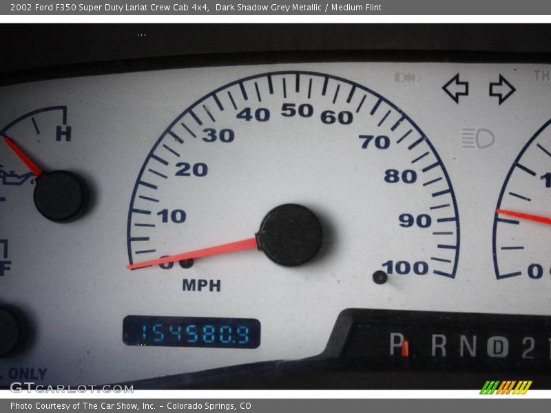 Dark Shadow Grey Metallic / Medium Flint 2002 Ford F350 Super Duty Lariat Crew Cab 4x4