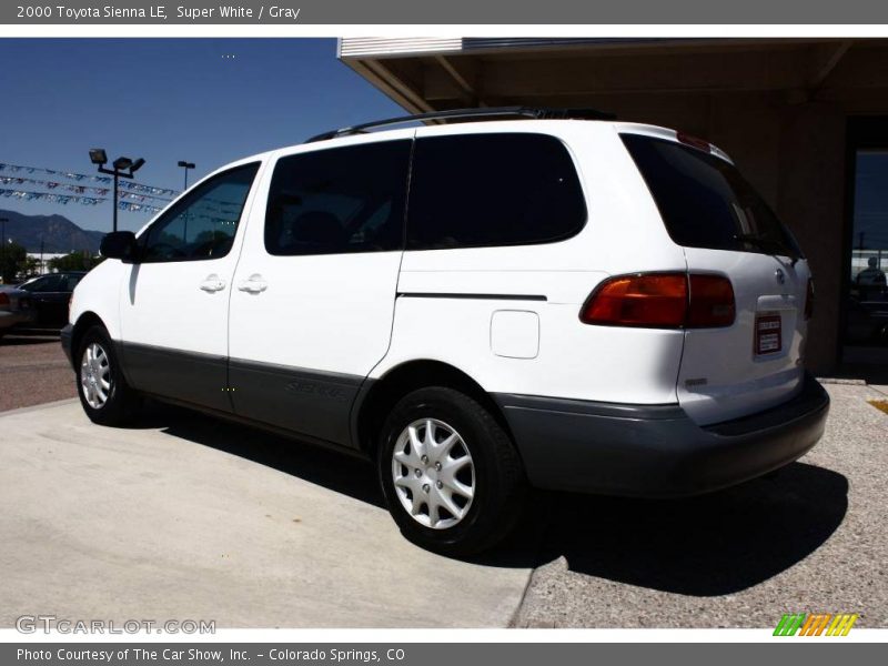 Super White / Gray 2000 Toyota Sienna LE