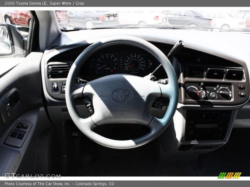 Super White / Gray 2000 Toyota Sienna LE