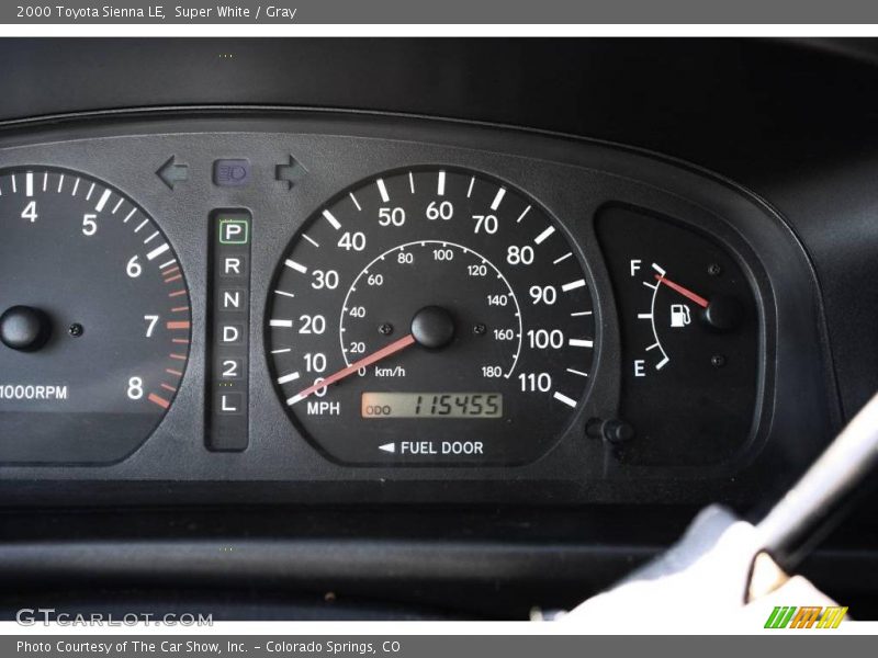 Super White / Gray 2000 Toyota Sienna LE