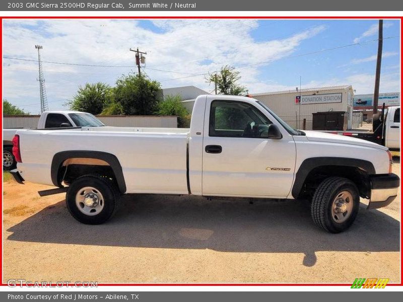 Summit White / Neutral 2003 GMC Sierra 2500HD Regular Cab