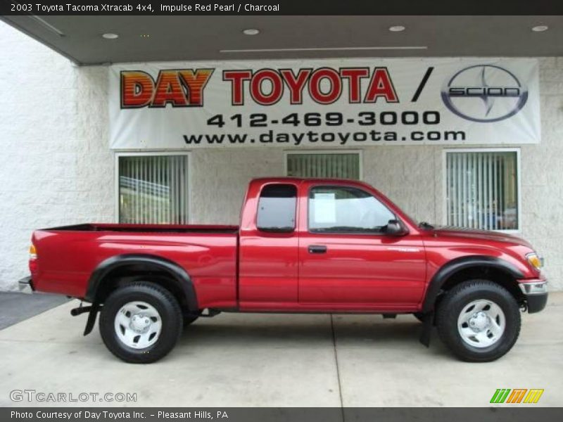 Impulse Red Pearl / Charcoal 2003 Toyota Tacoma Xtracab 4x4