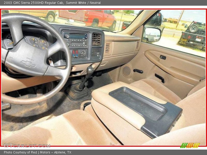 Summit White / Neutral 2003 GMC Sierra 2500HD Regular Cab