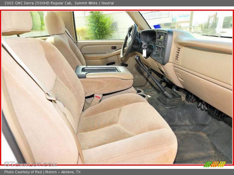 Summit White / Neutral 2003 GMC Sierra 2500HD Regular Cab
