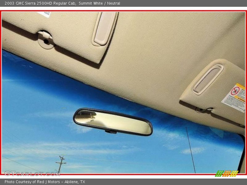 Summit White / Neutral 2003 GMC Sierra 2500HD Regular Cab