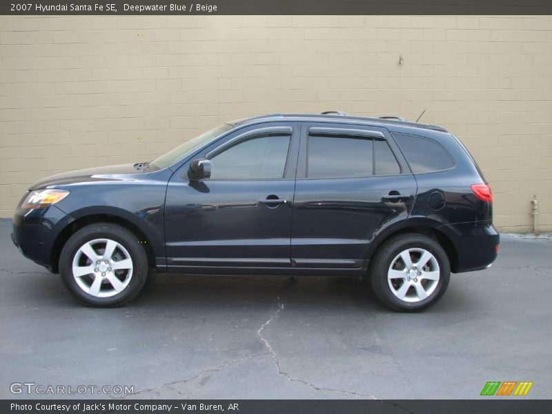 Deepwater Blue / Beige 2007 Hyundai Santa Fe SE